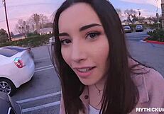 Asian American Teen Babe Delivers Intense Blowjob