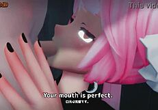 Cute 3D Anime Vampire Sucking Cock For Creampie Blowjob