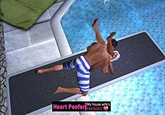 Taken at the public swimming pool jumping board