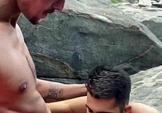 Fucking on beach stones in RJ