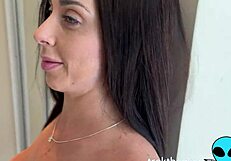 Alien fucks Luiza Marcato in various positions, cumming hard on her face. Can you resist?