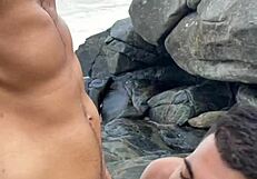 Fucking on beach stones in RJ