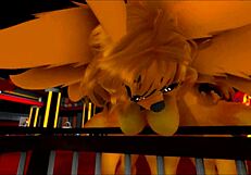 Roxy Foxy in Black Anime Cartoon World