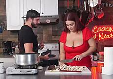 I'm always horny in the kitchen with my big tits 😏🍑