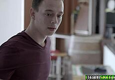 stepbro devours anya krey’s young 18+ pussy till she cums on his tongue.