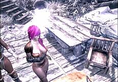 In the erotic scriptures, a sword adventure unfolds. Lesbian fantasies come alive with intense action.