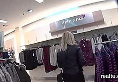 Czech nympho seduced in mall for raw POV pounding