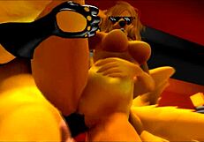 Roxy Foxy in Black Anime Cartoon World