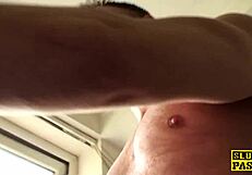 British Sub Slut Roughfucked and Swallows Cum in Stockings