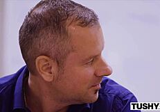 Tushy stunning brunettes lure professor into wild anal threesome with ass-to-mouth