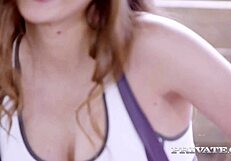 Private Com - Fit Babe Stacy Cruz Blows And Gets Cum On Tits