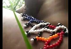 msanzi african girl in lingerie outdoors