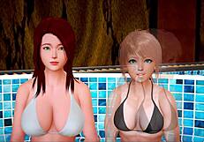 my new family episode 448, exploring blonde and redhead adventures in the game
