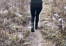 uhh, met this big tit wife in woods and, damn, fucked her anal hard!