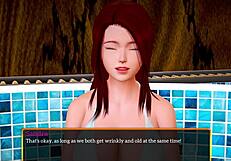 my new family episode 448, exploring blonde and redhead adventures in the game