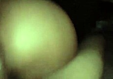 Ebony teen sits on monster cock.