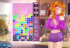 Commented gameplay of a hentai game with a gamer girl