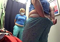 Curvy Milf's Big Ass In White Panties Captures Voyeur's Heart In Fitting Room Close-Up