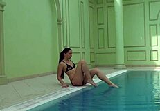 kittina ivory strips down in the public swimming pool