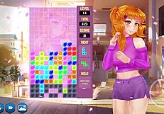 Commented gameplay of a hentai game with a gamer girl