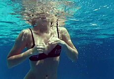 kittina ivory strips down in the public swimming pool