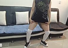 Lonely White Woman Feels Isolation In Her Apartment