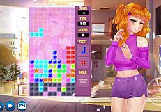 Commented gameplay of a hentai game with a gamer girl