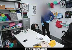 Sly Thief Blackmailed By Officer For Fuck