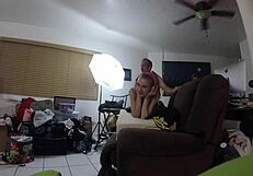 Hey, check this spandex fetish girl moaning while riding and grinding tight on cock!