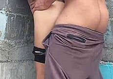 i feel so close to my brunette neighbor against the wall