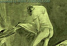 vintage illustration of antique anime cartoon