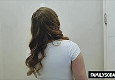 stepdad totally drills his stepdaughter in the bathroom, so taboo