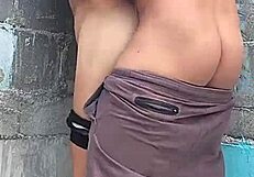 i feel so close to my brunette neighbor against the wall