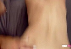 Blonde Step Mom Cory Chase Shares Step Sister Eliie Tay in Threesome Facial on Bed