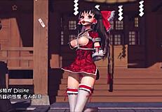Reim Touhou Pinkcat In Intense 3D Hentai Action!