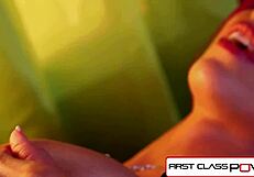 Anna Bell Peaks sucks a monster cock with her big boobs and booty!