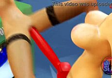 Two Busty Lesbians Try Double Dildo in Public Store