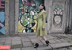 Jeny Smith endures strap bondage in public flashing