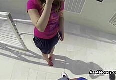 Broke Teen 18+ Transitions From Payphone To Sucking Cock Outdoors