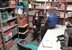 skinny babe gets fucked by security officer with big cock