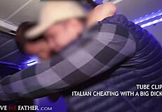 Small Tits Italian Wife Cheats with Big Dick, Caught by Angry Boyfriend!