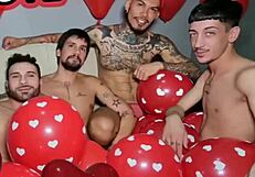 Pablo Bravo Fucks Marcos Rush In Wild Orgy! Neron And Angel Join.