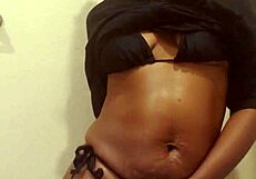 Naejae rips clothes in bold striptease leading to intense squirting