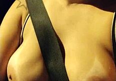 i'm showing off my big peruvian tits in the busy traffic of são paulo. feeling so exposed and horny with my brunette brazilian curves