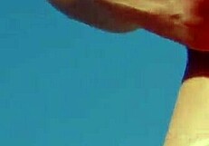 french amateur fucks pussy with handjob in public outdoor setting