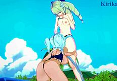 saint-germain and cagliostro dive into wild LESBIAN PLAY and FUTANARI SEX - symphogear hentai