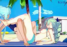 saint-germain and cagliostro dive into wild LESBIAN PLAY and FUTANARI SEX - symphogear hentai