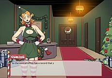 Claus Secret Surprise Xmas Hentai Game Ep 3 Mrs Santa Tease Us With Her Underskirt Anal Plug