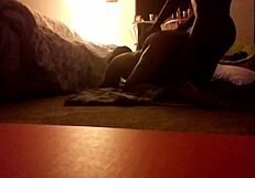 big ass juicy brown chick suck then fucked at home, banging doggystyle