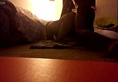 big ass juicy brown chick suck then fucked at home, banging doggystyle